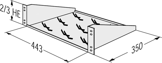 Picture of Apranet Fachboden 2 HE (BxT) 443x350mm, max. 12kg