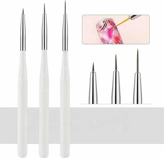 Picture of Aptel 3 PDZELKI Kosmetyczne do elu Zdobienie Paznokci 3 sztuki AG533E