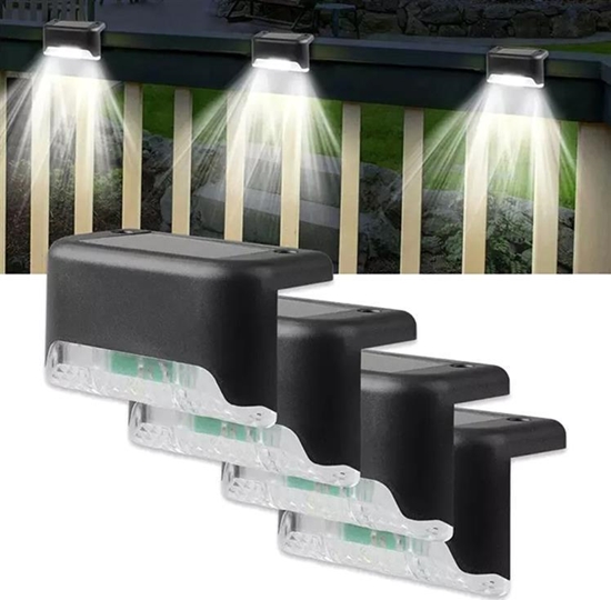 Picture of Aptel ZESTAW LAMP SOLARNYCH Schodowych 4 Lampy LED IP65 czarne ZD53C