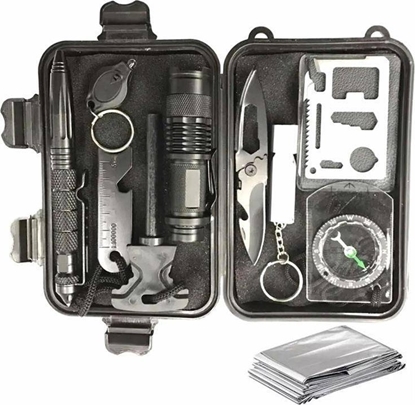 Attēls no Aptel Zestaw SURVIVALOWY Niezbdnik Przeycia w Pudeku SOS Set 10w1 AG772A