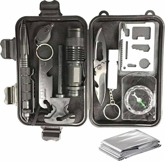 Picture of Aptel Zestaw SURVIVALOWY Niezbdnik Przeycia w Pudeku SOS Set 10w1 AG772A