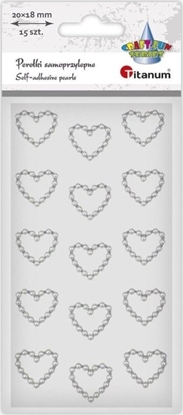 Изображение Argo Pereki samoprzylepne Serca biae 15szt