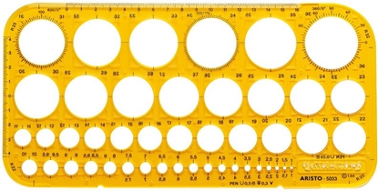 Attēls no ARISTO Kreisschablone 45 Kreise Durchmesser 1-36 mm