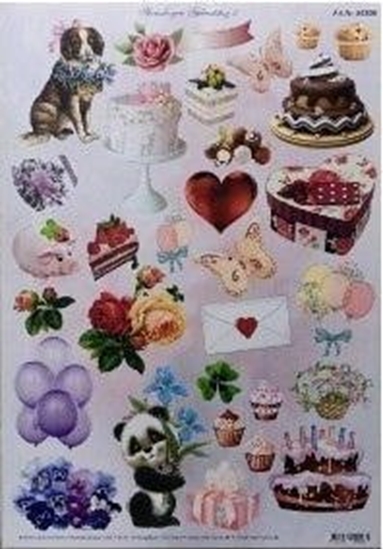 Picture of Arkusz do techniki 3D sztancowany urodziny