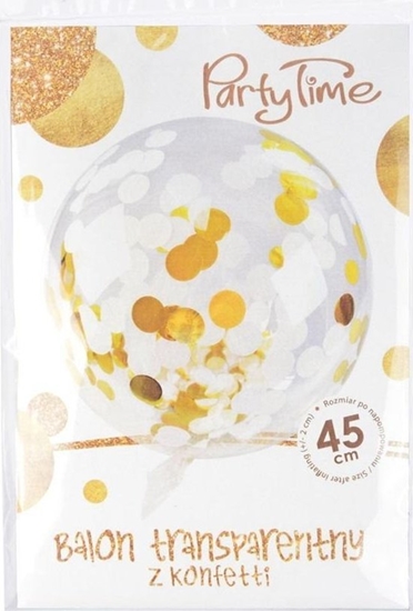 Изображение Arpex Balon transparentny z konfetti Celebrate zote
