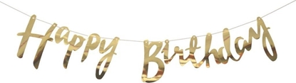 Attēls no Arpex Girlanda Happy Birthday zota