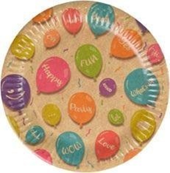 Изображение Arpex Talerze papierowe Kraft Balloons 12szt