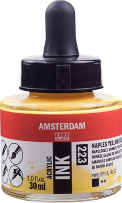 Picture of Artequipment Amsterdam Acrylic Ink Bottle Naples Yellow Deep 223