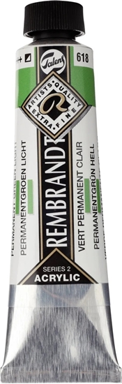 Picture of Artequipment Rembrandt Acrylic Colour Tube Permanent Green Light 618