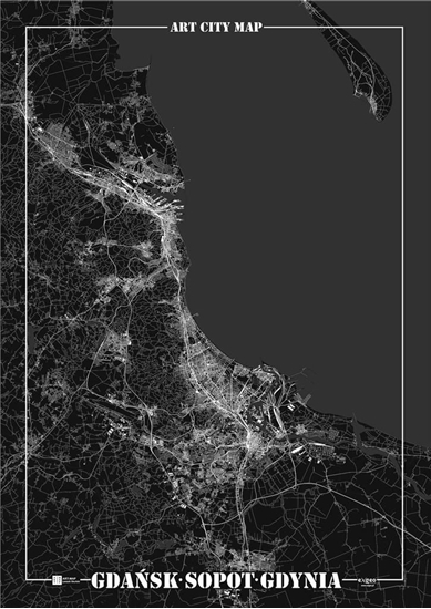 Picture of Art-Map Plakat dekoracyjny - Gdask, Gdyni, Sopt