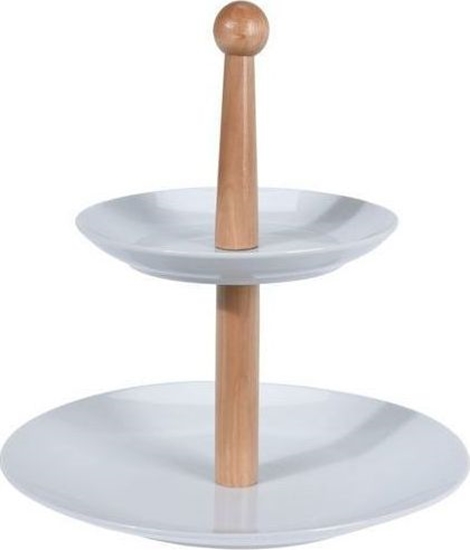 Picture of ASJ Commerce Dwupoziomowa porcelanowa patera na ciasto owoce 27 cm