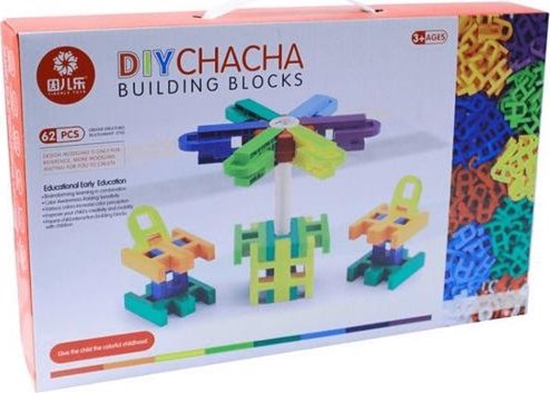 Picture of Askato Klocki drabinki - 62 elementy w pudeku