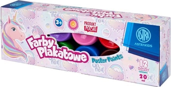 Picture of ASTRA art-pap Farby plakatowe 12 kolorów 20ml Jednoroec ASTRA