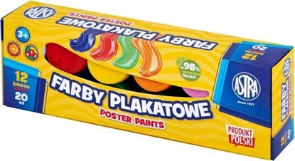 Изображение Astra Farby plakatowe ASTRA 12 kolorów 20ml