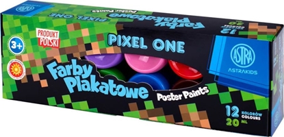 Изображение Astra Farby plakatowe Pixel One 12 kolorów, 20 ml