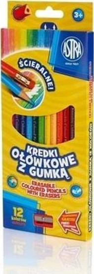 Picture of Astra Kredki oówkowe z gumk 12 kolorów ASTRA