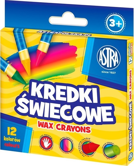 Picture of Astra Kredki wiecowe okrge 12 kolorów 8/90mm ASTRA 316023006