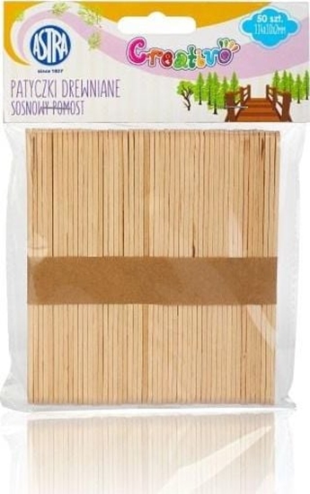 Изображение Astra Patyczki drewniane 50szt - Sosnowy pomost