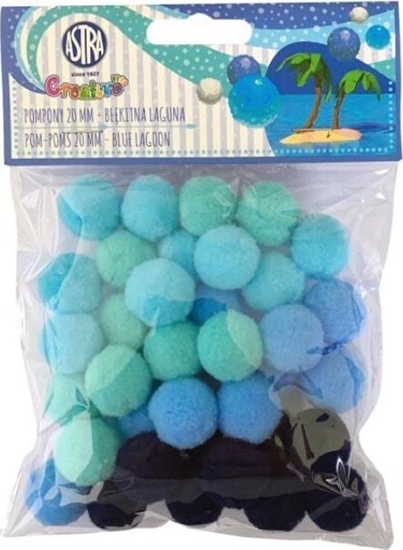 Изображение Astra Pompony dekoracyjne 20mm - Bkitna laguna ASTRA