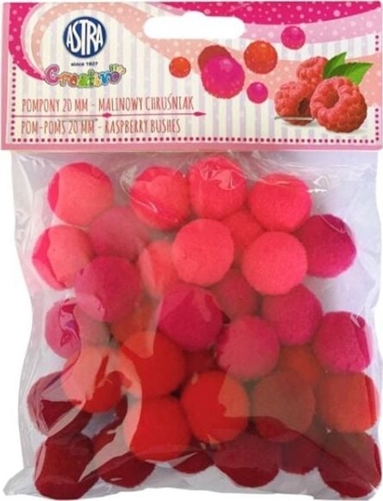Изображение Astra Pompony dekoracyjne 20mm - Malinowy chruniak