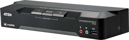 Attēls no Aten CM1942 2-Port 4K DisplayPort Dual Display Mini-Matrix Boundless KVM Switch