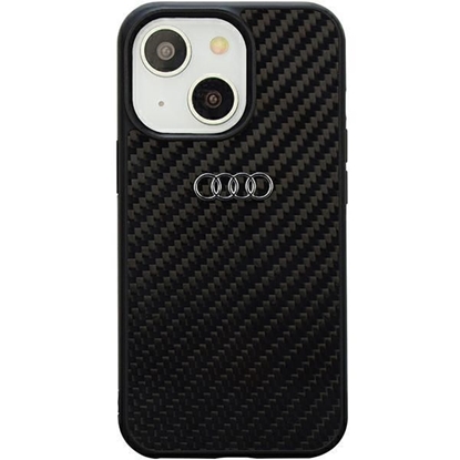 Picture of Audi Audi Carbon Fiber iPhone 14 6.1" black/black hardcase AU-TPUPPCIP14-R8/D2-BK