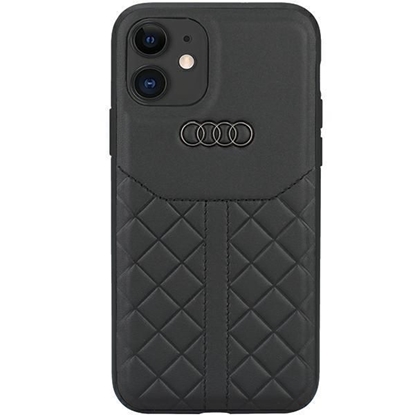 Picture of Audi Audi Genuine Leather iPhone 12/12 Pro 6.1" black/black hardcase AU-TPUPCIP12P-Q8/D1-BK