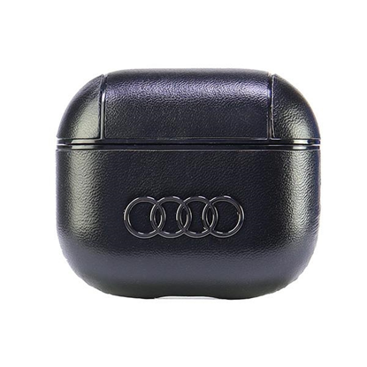 Picture of Audi Leather Big Logo AirPods 3 cover czarny|black
