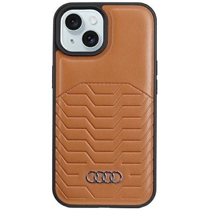 Изображение Audi Audi Synthetic Leather case with MagSafe for iPhone 15 / 14 / 13 - brown