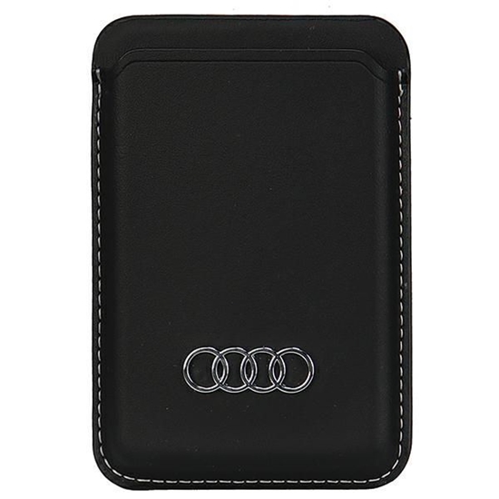Изображение Audi Audi Synthetic Leather magnetic wallet compatible with MagSafe - black