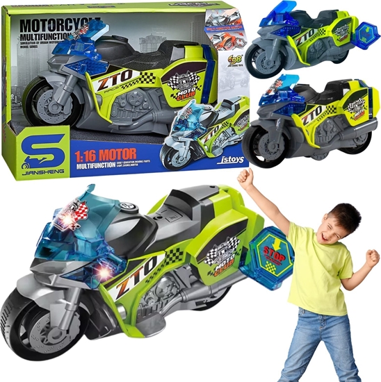 Picture of Autentyczny Motocykl Policyjny 1:16 Dla Dzieci Efekty wietlne I Dwikowe