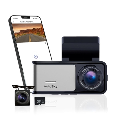 Attēls no AutoSky 4K Dash Cam Pro Front 4K + Rear 1080P GPS ADC888