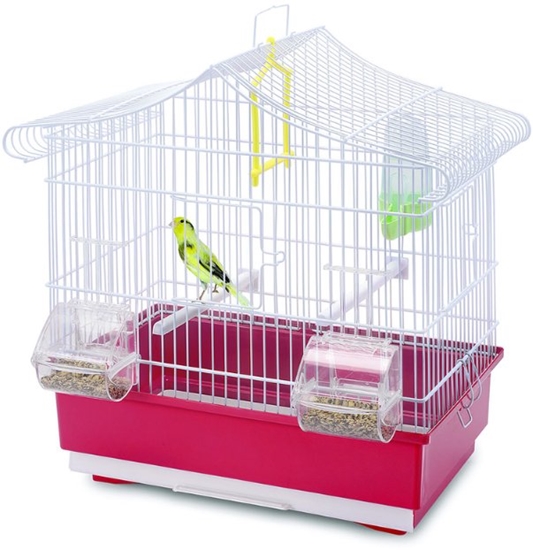 Picture of Ava, klatka, dla ptakw, biaa/rowa, 42x26x42 cm