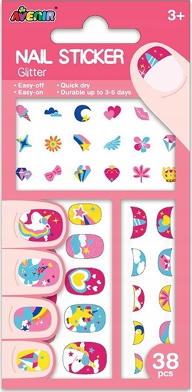 Picture of Avenir Naklejki na paznokcie - Jednoroec brokat