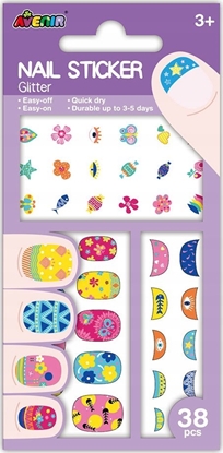 Picture of Avenir Naklejki na paznokcie - Kwiat brokat