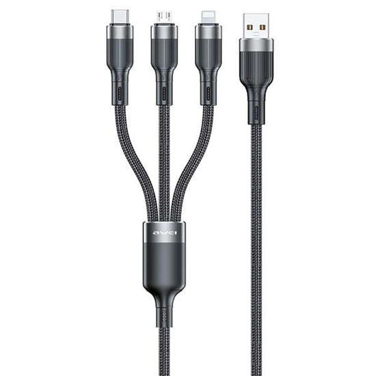 Picture of AWEI kabel CL-975 usb-c|lightning|mico 3w1 czarny|