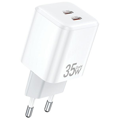 Picture of AWEI ład. siec. PD65-EU 35W 2x USB-C biała|white G
