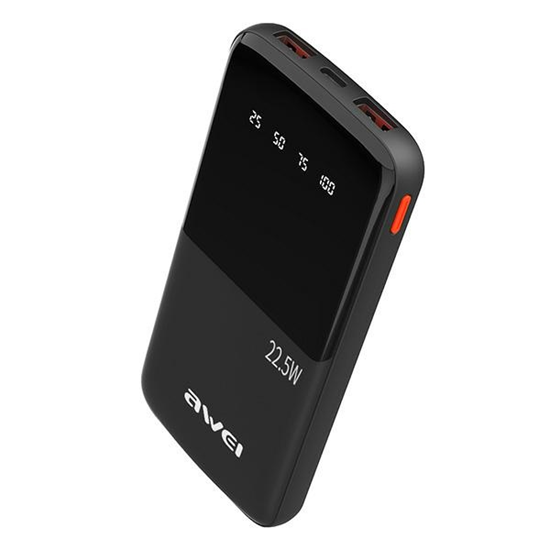 Picture of AWEI PowerBank P10K 10000 mAh 22.5W czarny|black