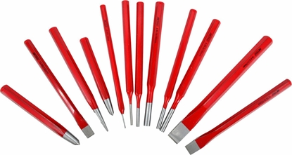 Изображение AWTools AWTOOLS ZESTAW PRZECINAKÓW, PUNKTAKÓW I WYBIJAKÓW 12 CZCI