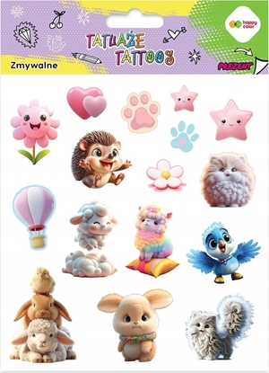 Изображение BaByliss Tatuae zmywalne Animals Fluffy HAPPY COLOR