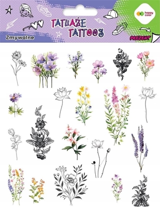 Изображение BaByliss Tatuae zmywalne Flowers HAPPY COLOR