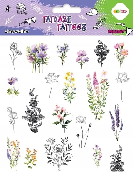 Изображение BaByliss Tatuae zmywalne Flowers HAPPY COLOR