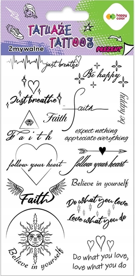 Изображение BaByliss Tatuae zmywalne Words HAPPY COLOR