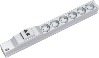 Picture of Bachmann 19" socket strip 6x earthing contact 1x circuit breaker, 2 m