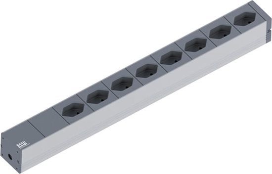 Picture of Bachmann 19" socket strip, 8xT13 sockets