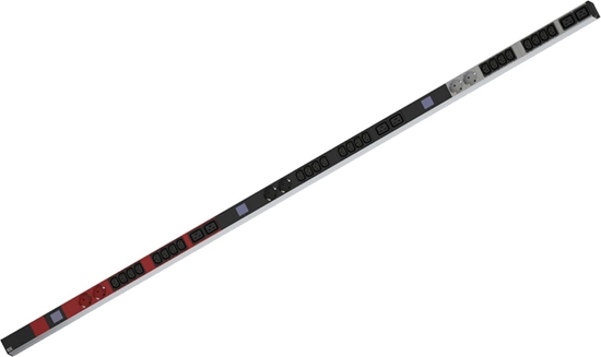 Picture of Bachmann BN0500 19" PDU 1U 24xC13 6xC19, 6x earthing contact, power measurement, connection CEE 3x 16A,red
