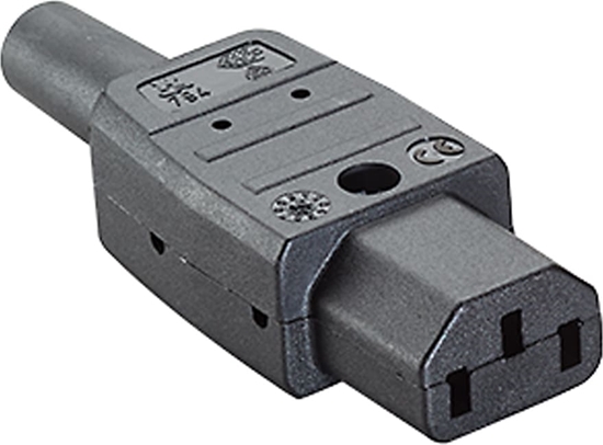 Picture of Bachmann cold device coupling IEC320 C13 10A/250VAC, screw connection, black
