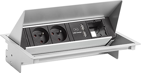 Picture of Bachmann CONEO SET 2xUTE 1xUSB Charger 1xCM 0.2m GST18 white aluminium