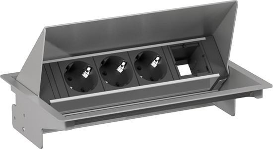 Picture of Bachmann CONEO SET 3x earthing contact 1x ABD, silver