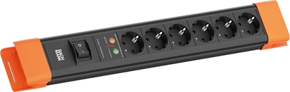 Attēls no Bachmann CONNECTUS 6xCEE7/3, 1xSPD 1xSchalter 2,0m CEE7/7 Sw/Or